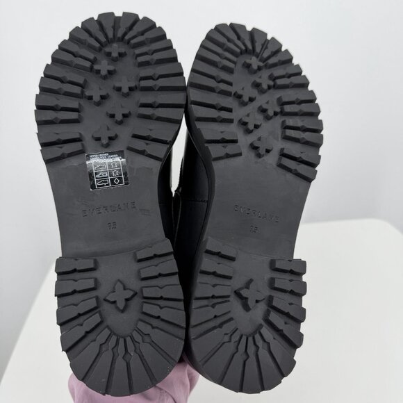 Everlane The Lug Loafer in Black Leather size 9.5 Women's Chunky Heel - Picture 12 of 13
